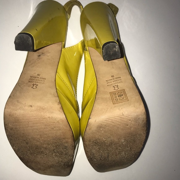 Aldo Open Toe Patten Leather Platform Heels Size 9 - Picture 5 of 8